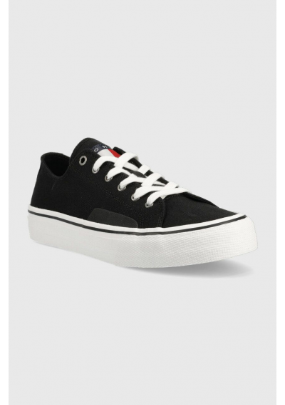 Tommy Jeans tenisówki SKATE CANVAS ESS męskie kolor czarny EM0EM01175
