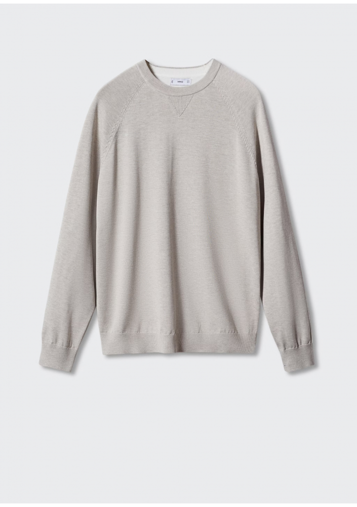 MANGO Sweter z cienkiej dzianiny bawełnianej