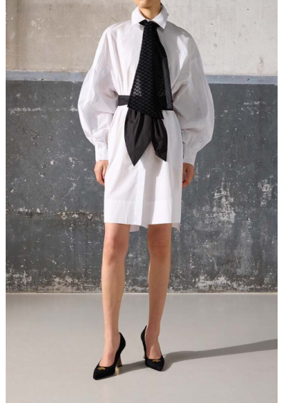 Karl Lagerfeld sukienka bawełniana x The Ultimate icon kolor biały mini oversize