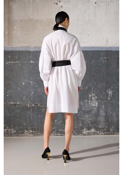 Karl Lagerfeld sukienka bawełniana x The Ultimate icon kolor biały mini oversize