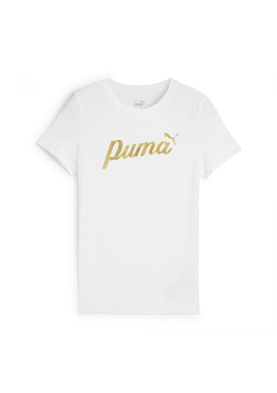 Puma Girls ESS SCRIPT Metallic Tee 682778 Koszulka