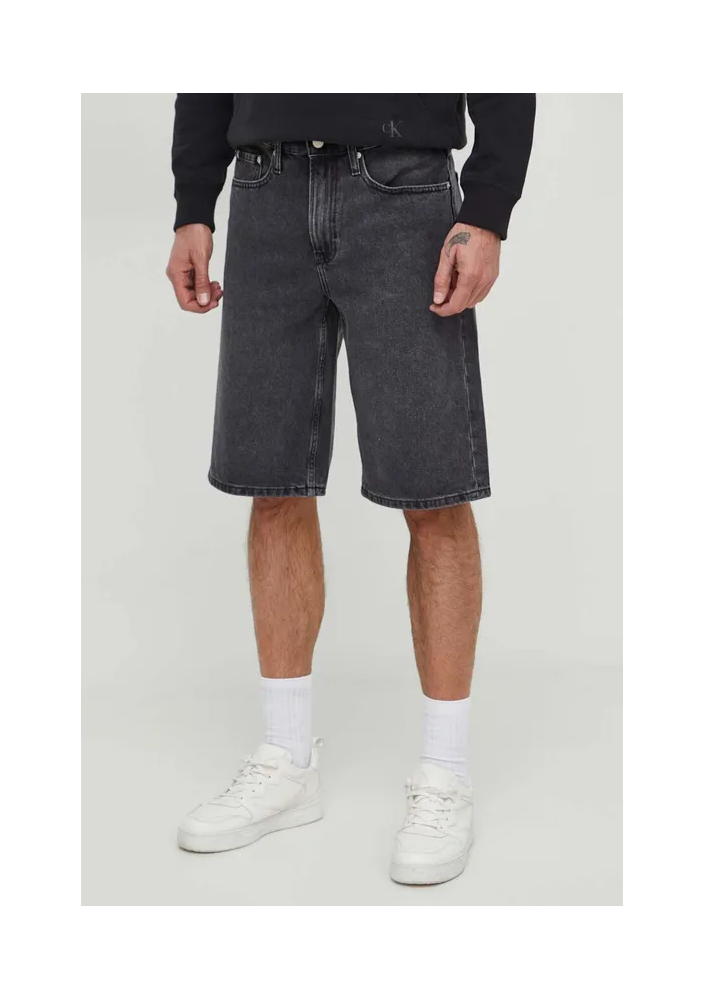 Calvin Klein Jeans szorty jeansowe męskie kolor czarny