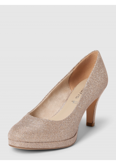 Tamaris Czółenka z efektem błyskawicznym - różowozłoty