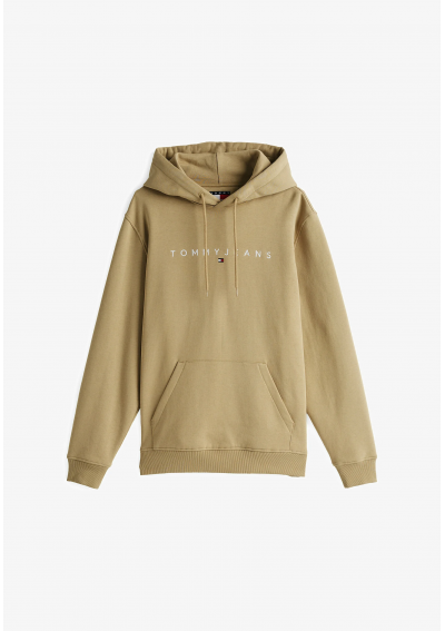 Tommy Jeans bluza męska kolor beżowy z kapturem z nadrukiem DM0DM20746