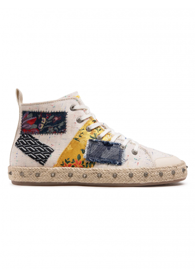 Desigual Espadryle Patch 21SSHA02 Beżowy