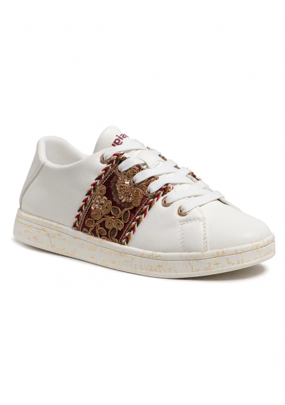 Desigual Sneakersy Cosmic Exotic Lettering 21SSKP09 Biały