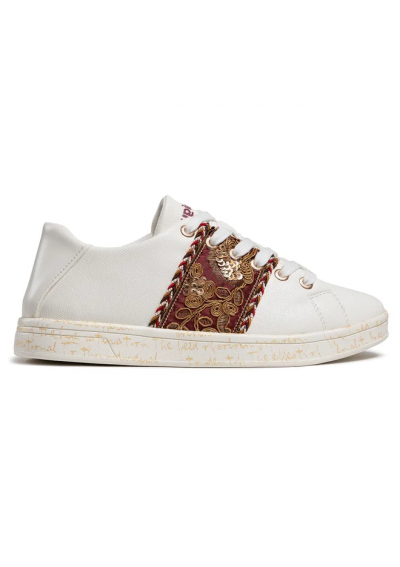 Desigual Sneakersy Cosmic Exotic Lettering 21SSKP09 Biały