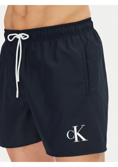 Calvin Klein Swimwear Szorty kąpielowe KM0KM01101 Granatowy Regular Fit