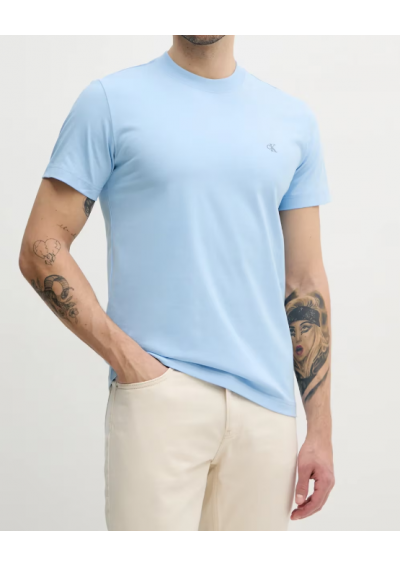 Calvin Klein Jeans t-shirt bawełniany męski kolor niebieski gładki J30J326683