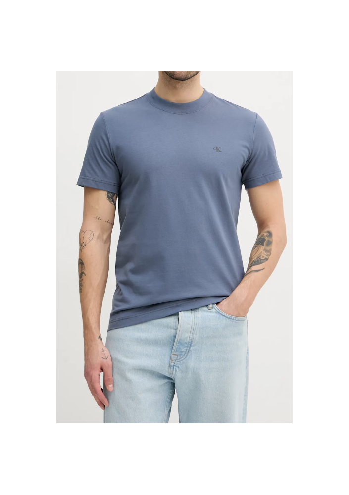 Calvin Klein Jeans t-shirt bawełniany męski kolor niebieski gładki J30J326683
