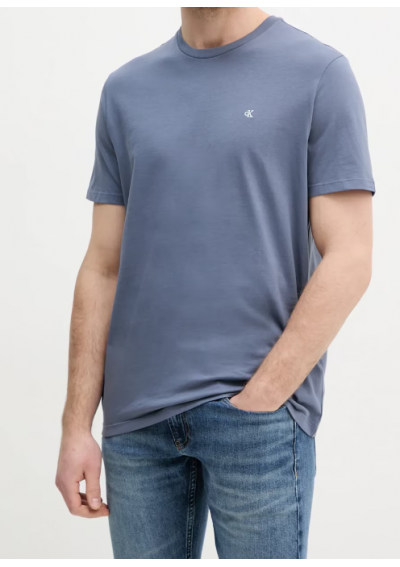 Calvin Klein Jeans t-shirt bawełniany męski kolor niebieski gładki LV040HM265