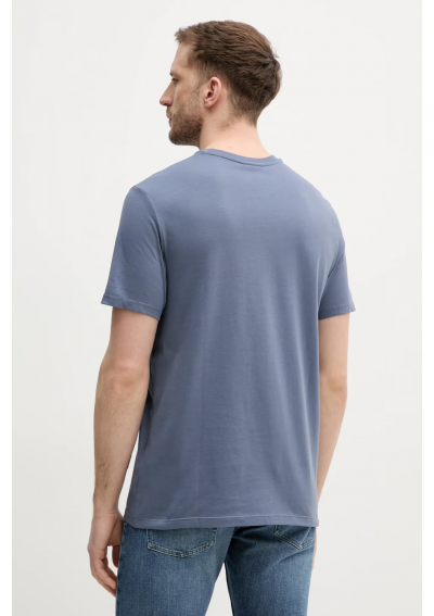 Calvin Klein Jeans t-shirt bawełniany męski kolor niebieski gładki LV040HM265