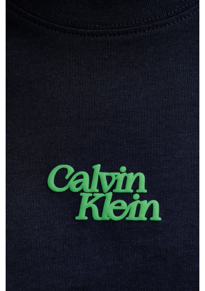 Calvin Klein Jeans t-shirt bawełniany damski kolor granatowy LV047B851G