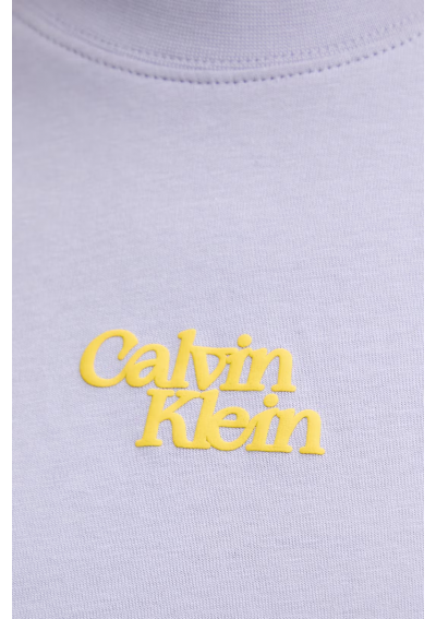 Calvin Klein Jeans t-shirt bawełniany damski kolor fioletowy LV047B851G