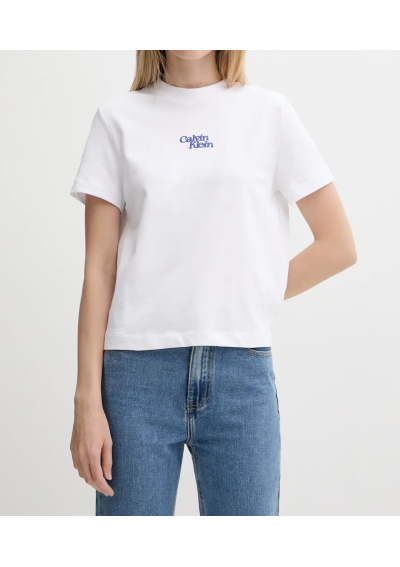 Calvin Klein Jeans t-shirt bawełniany damski kolor biały LV047B851G