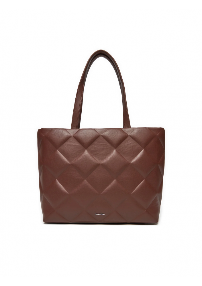Calvin Klein Torebka Diamond Quilt K60K612906 Brązowy