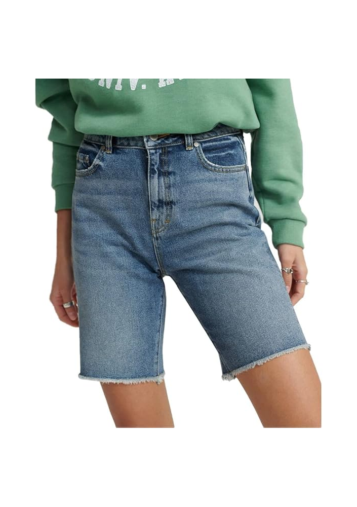 Superdry Bermudy Mid Indigo Authentic 27 Spodnie damskie