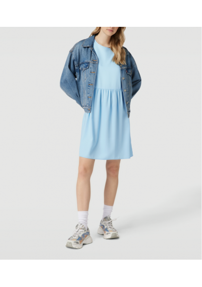 Marc O'Polo Denim Sukienka do kolan z rozkloszowaną spódnicą w jasnoniebieskim kolorze