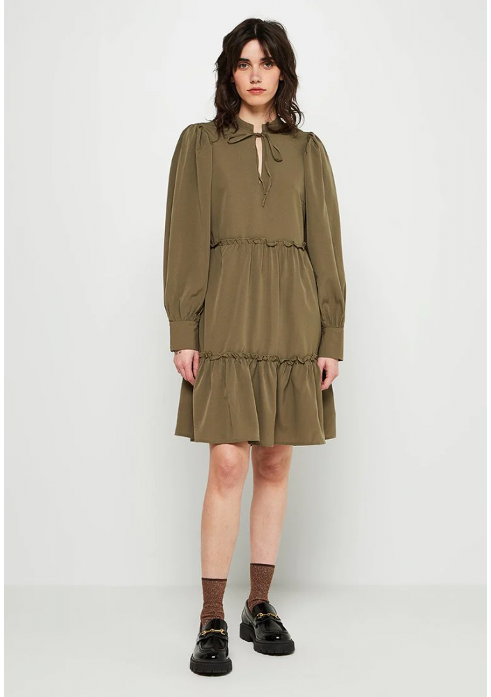 Pieces Dress Brown - Women