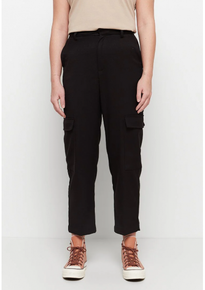 Mango Cargo Trousers Black - Women