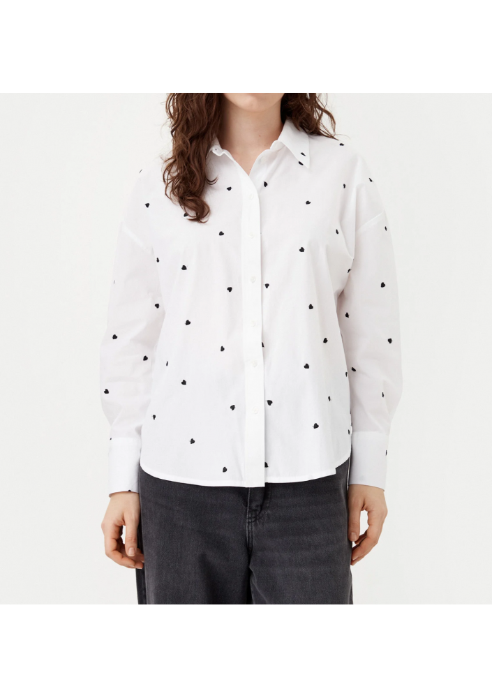 JDY Koszula Nelly 15330490 Biały Loose Fit