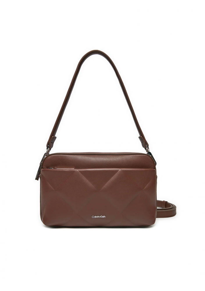 Calvin Klein Torebka Diamond Quilt Camera Bag W/Pkt K60K612907 Brązowy