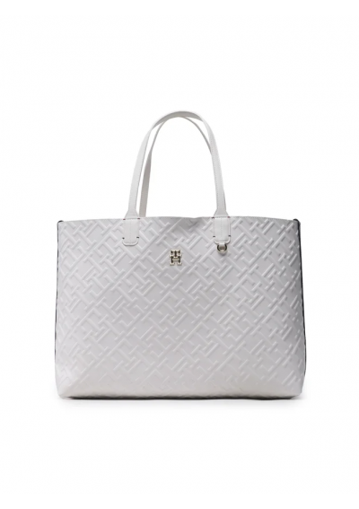 Tommy Hilfiger Torebka Iconic Tommy Tote Mono AW0AW14768 Biały
