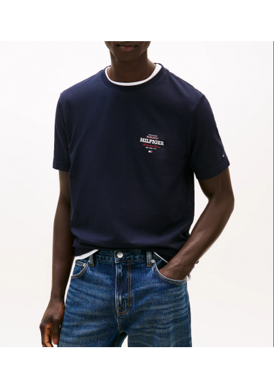 Tommy Hilfiger MW0MW38644DW5 T-shirt z okrągłym dekoltem i logo