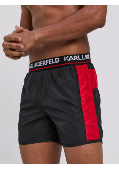 Karl Lagerfeld Szorty plażowe KL21MBS04 Czarne