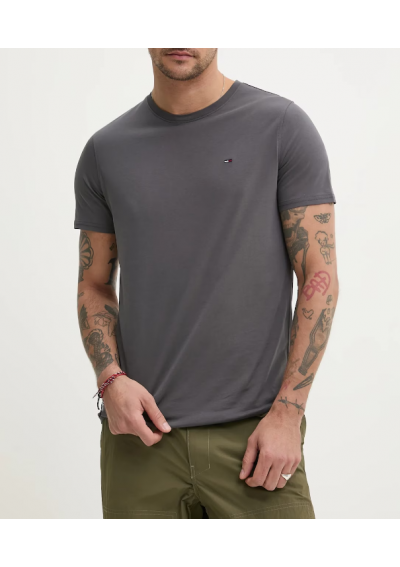 Tommy Jeans t-shirt bawełniany męski kolor szary gładki DM0DM04411