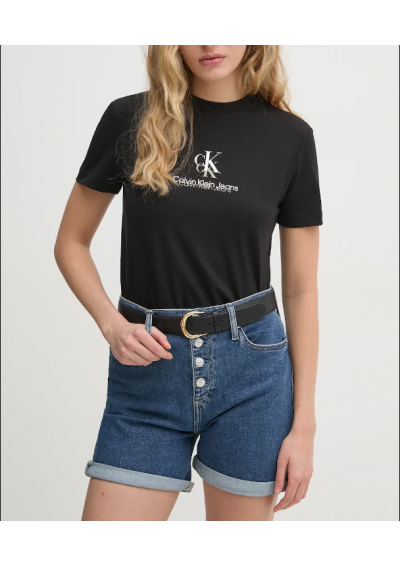 Calvin Klein Jeans t-shirt bawełniany damski kolor czarny J20J225545