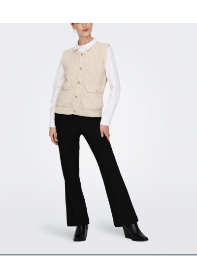 ONLY Kamizelka z dzianiny 'ONLCELESTE' w kolorze Beżowy