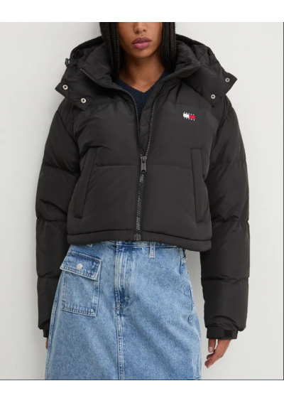 Tommy Jeans kurtka puchowa damska kolor czarny zimowa DW0DW18609