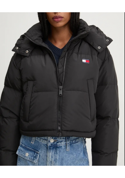Tommy Jeans kurtka puchowa damska kolor czarny zimowa DW0DW18609