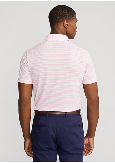 Polo Golf RALPH LAUREN Koszulka polo z elastycznej pikowanej tkaniny o dopasowanym kroju