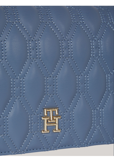 TOMMY HILFIGER Torba typu crossover TH Monogram z pikowaną ramką w kształcie diamentu