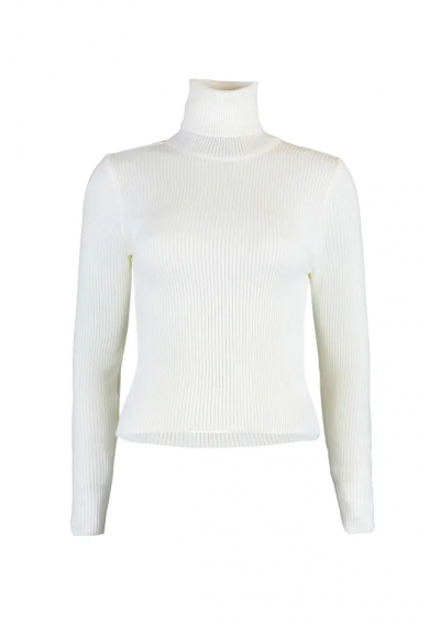 Trendyol Collection sweter z golfem w kolorze ecru TWOAW21KZ1279