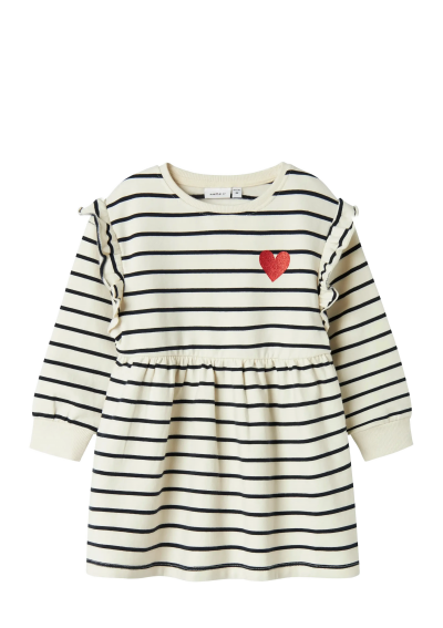 name it NMFTORINA NREG SWE DRESS BRU PB - Sukienki codzienne z długim rękawem