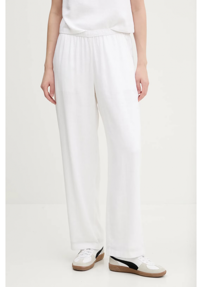 Abercrombie & Fitch spodnie lniane szerokie high waist KI156-5128