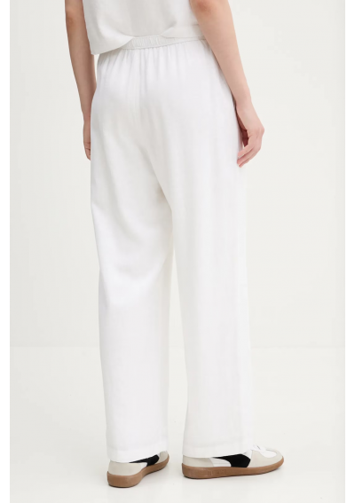 Abercrombie &amp; Fitch spodnie lniane szerokie high waist KI156-5128