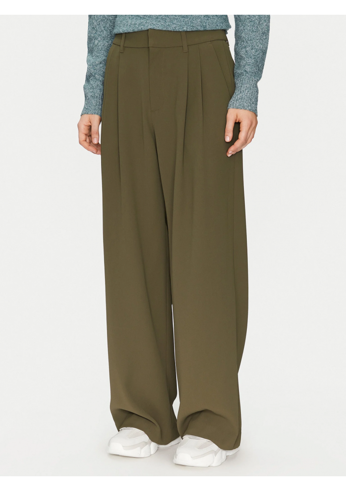 Gap Spodnie materiałowe 855968-02 Zielony Straight Fit