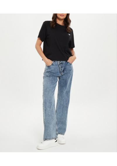 Guess Jeans T-Shirt W4YI05 K8HM0 Czarny Boxy Fit