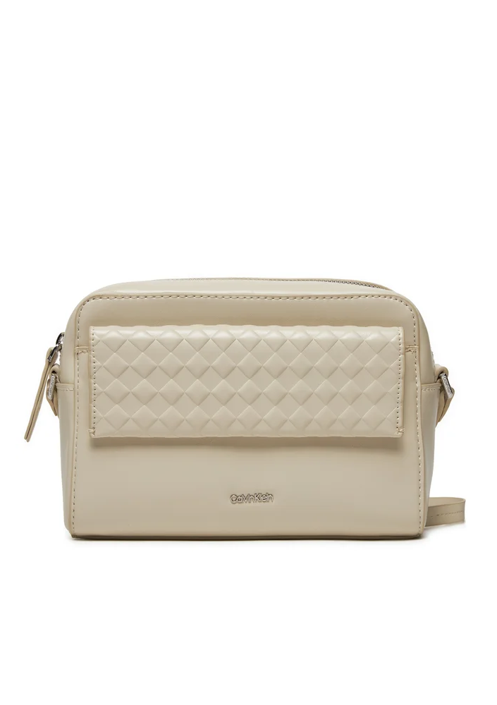 Calvin Klein Torebka Calvin Mini Quilt Camera Bag K60K611884 Écru