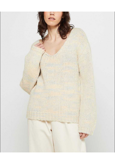 PIECES Beżowy sweter damski