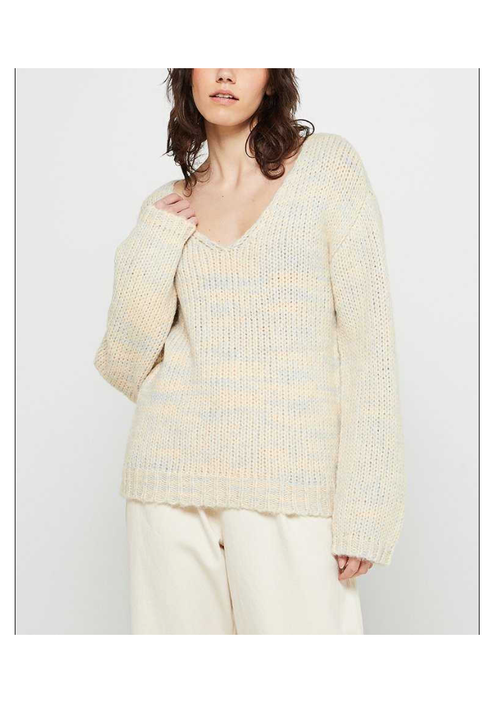 PIECES Beżowy sweter damski