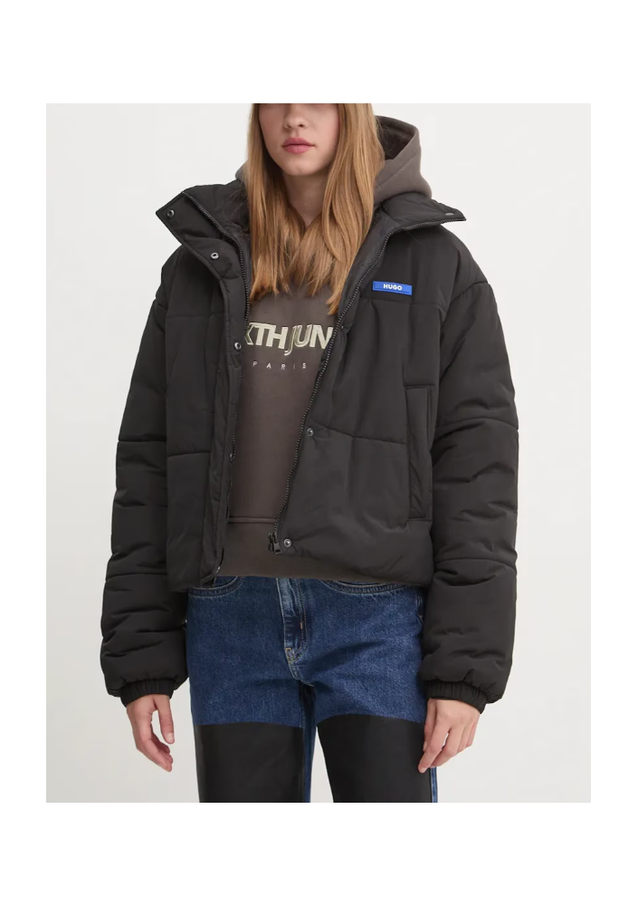 HUGO Blue kurtka damska kolor czarny zimowa oversize 50531891