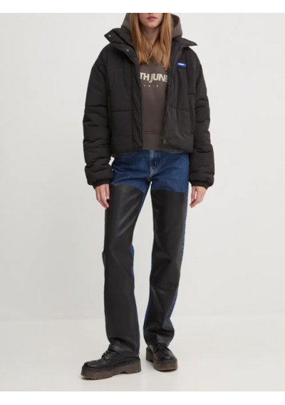 HUGO Blue kurtka damska kolor czarny zimowa oversize 50531891
