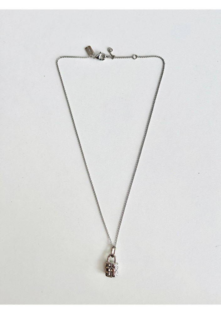 COACH QUILTED PADLOCK & KEY - Naszyjnik