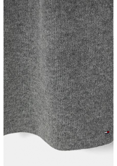 Tommy Hilfiger szalik z domieszką wełny kolor szary gładki AW0AW16641