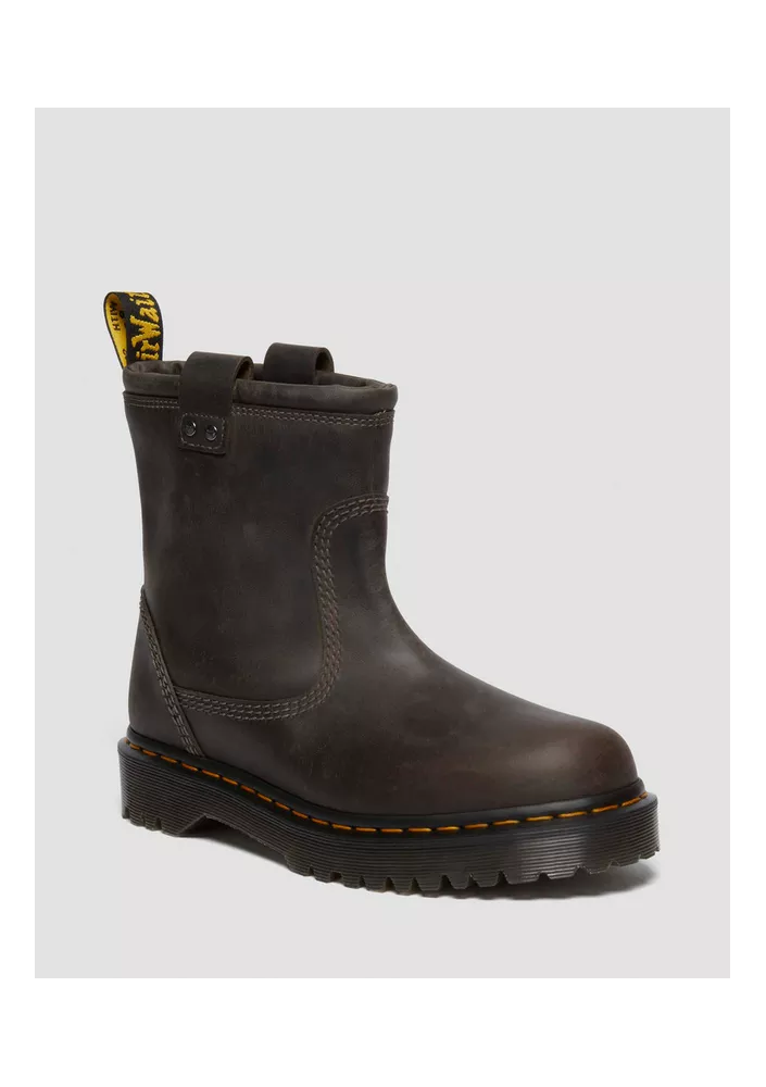 Dr. Martens – Anistone Lo – Brązowe, skórzane sztyblety unisex